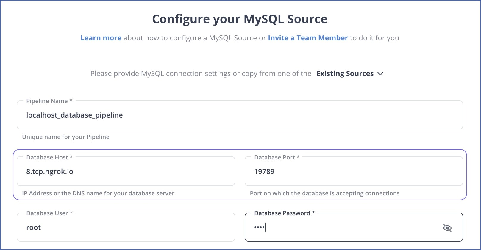 Configuring the MySQL Source - MySQL to Redshift